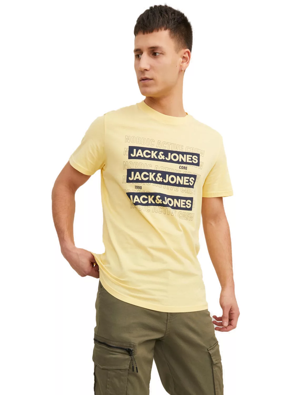 Jack & Jones Herren Rundhals T-Shirt JCOSPIRIT LOGO - Regular Fit günstig online kaufen