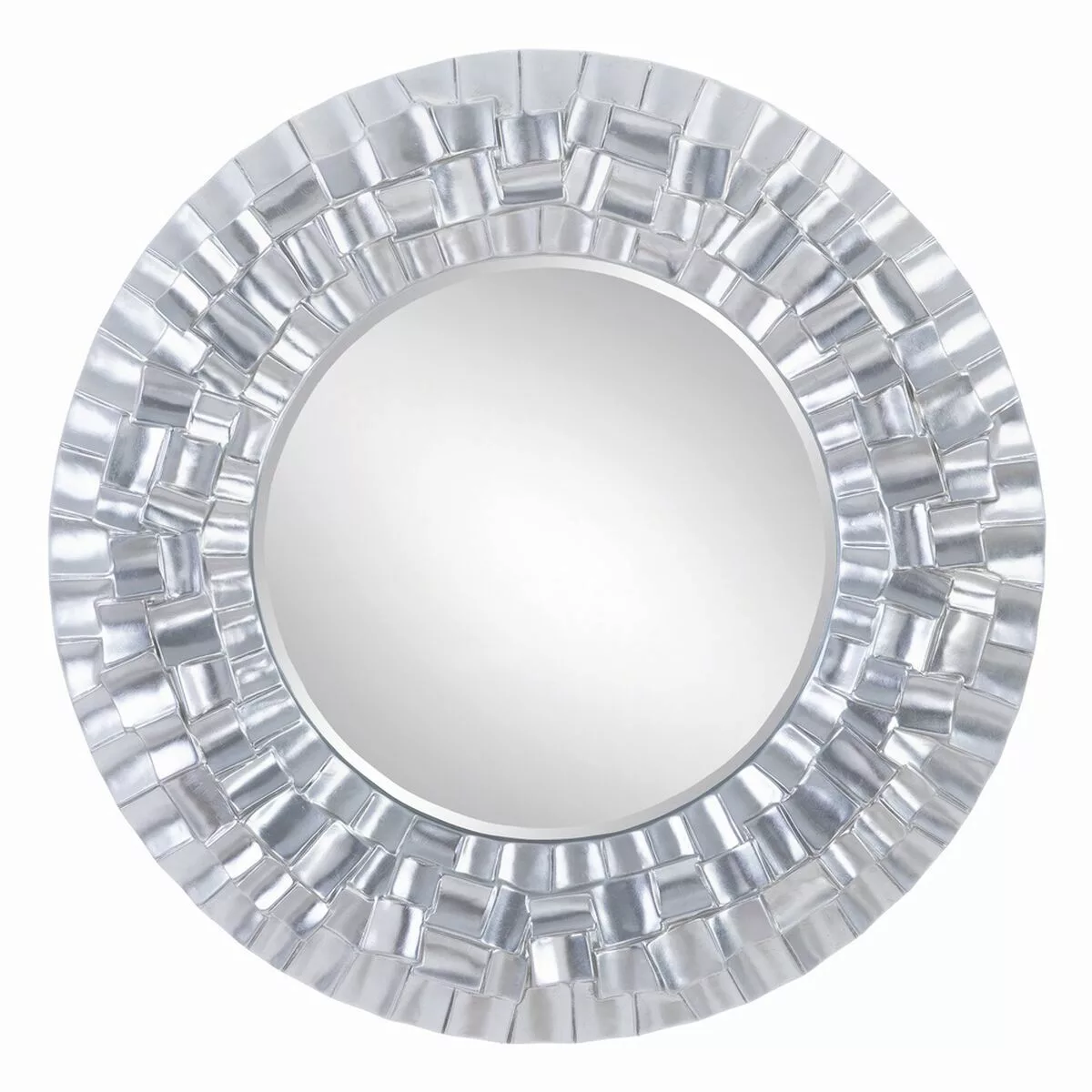 Wandspiegel 118 X 10,2 X 118 Cm Kristall Silber Polyurethan günstig online kaufen