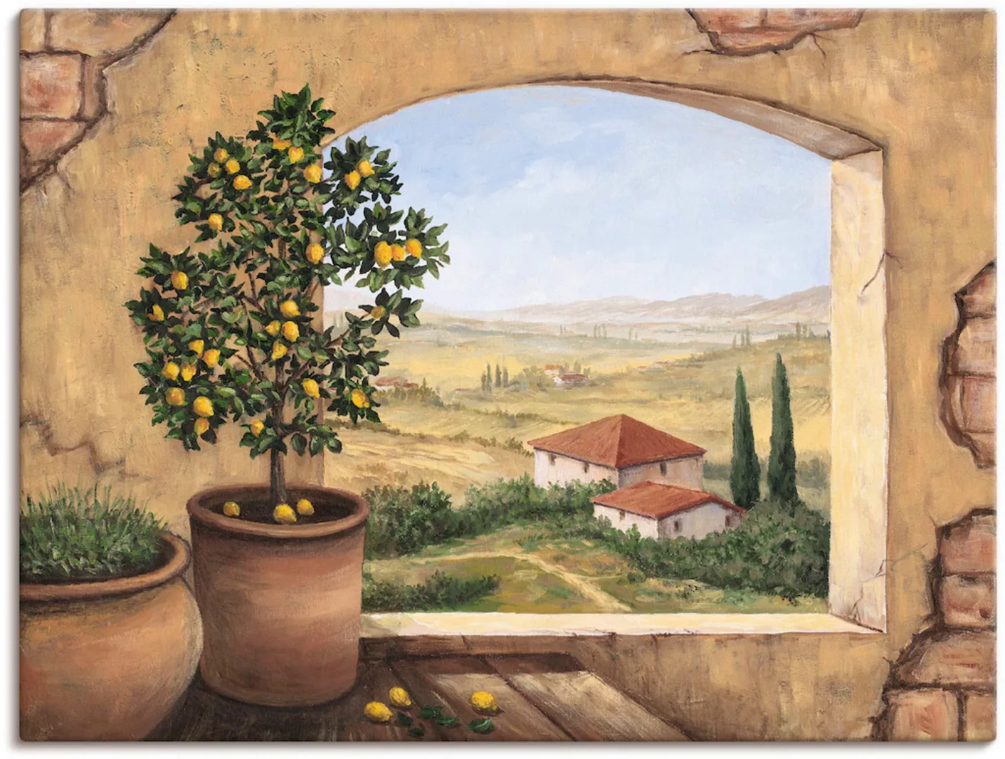 Artland Wandbild "Fenster in der Toskana", Fensterblick, (1 St.), als Alubi günstig online kaufen