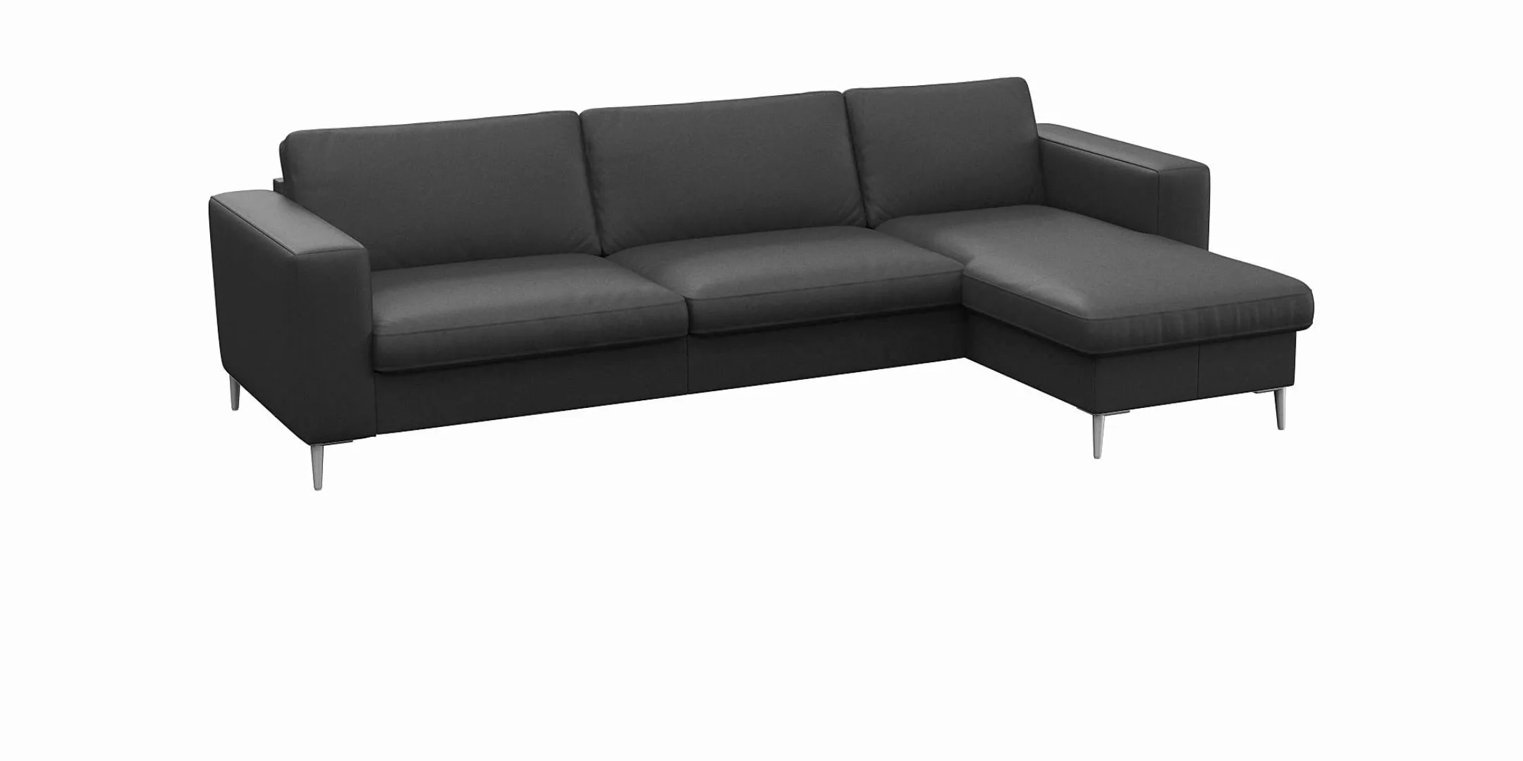 FLEXLUX Ecksofa "Fiore, L-Form", breite Armlehnen, Kaltschaum, Füße Alu günstig online kaufen