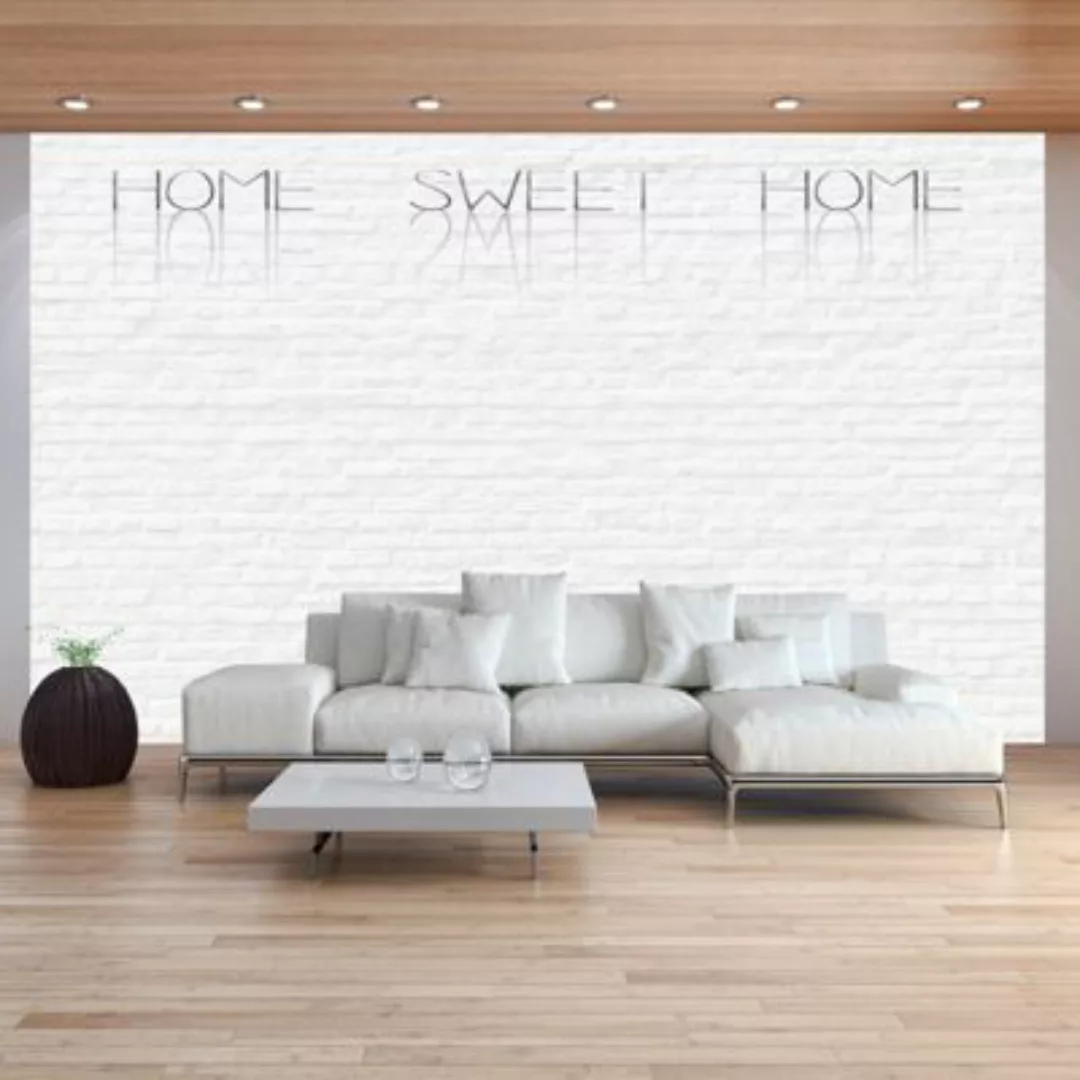 artgeist Fototapete Home, sweet home - wall grau/weiß Gr. 250 x 175 günstig online kaufen