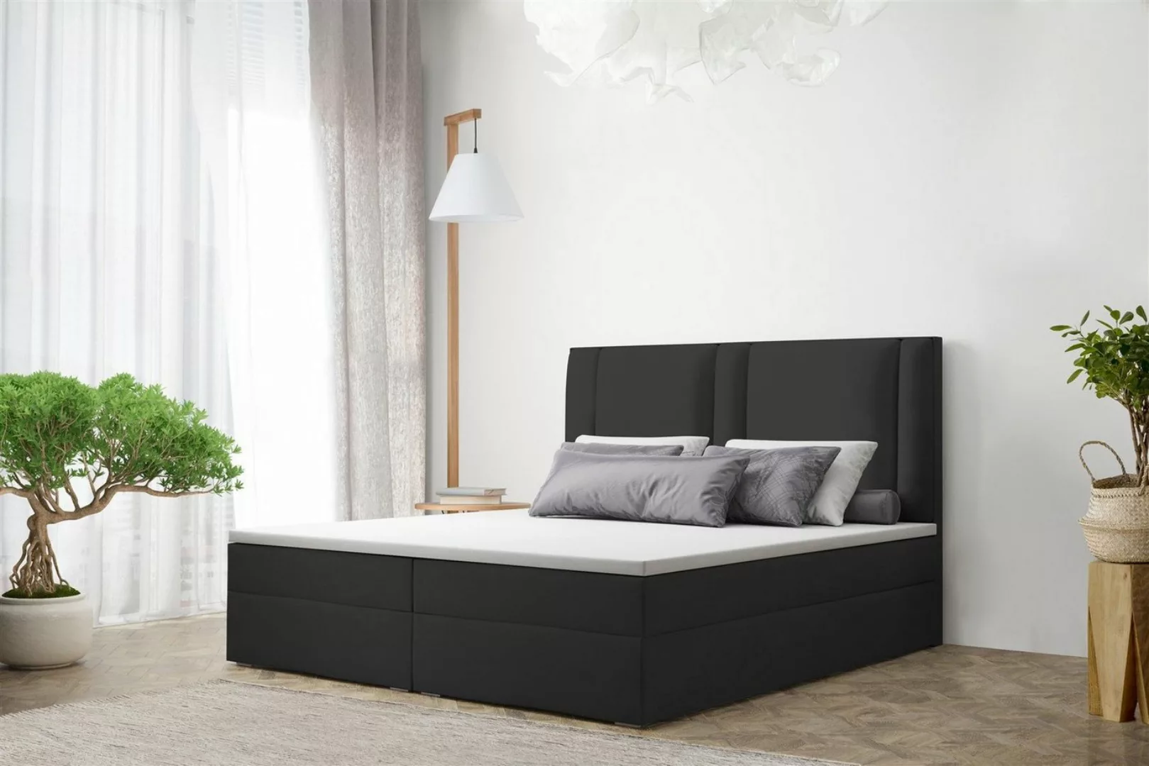 Fun Möbel Boxspringbett Boxspringbett Schlafzimmerbett CANDELA Kunstleder M günstig online kaufen