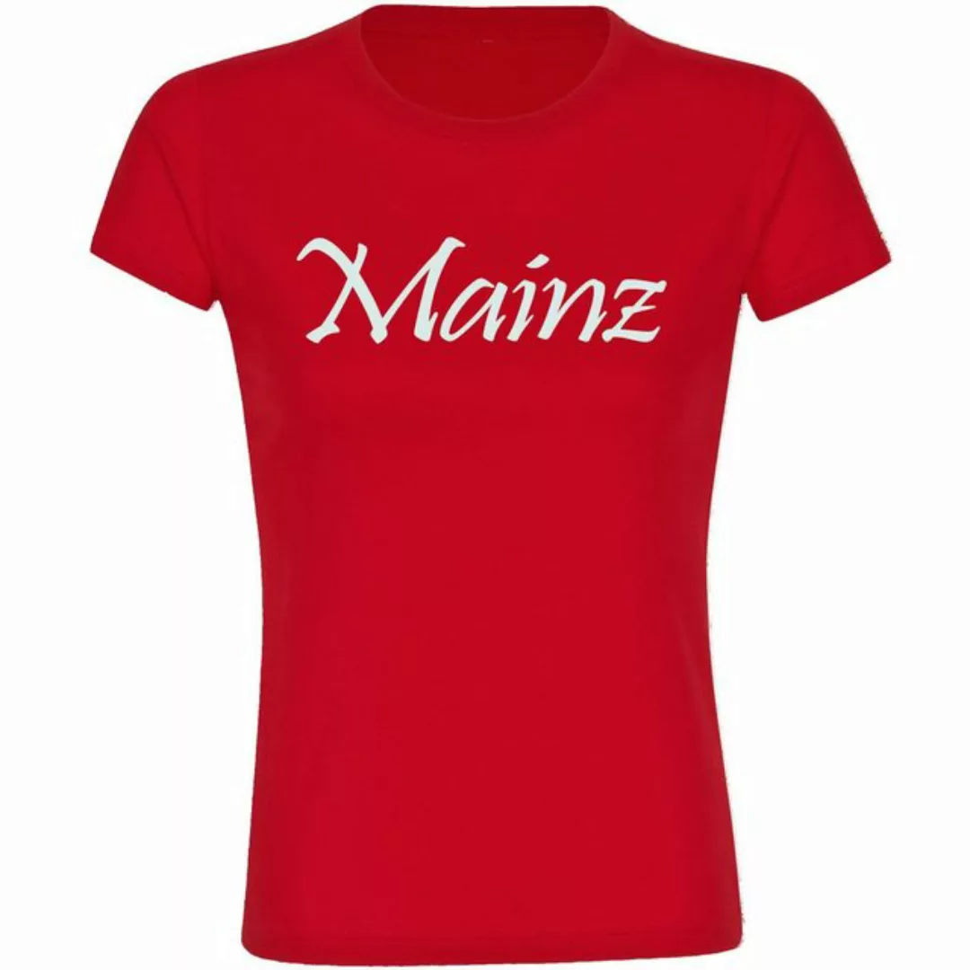 multifanshop T-Shirt Damen Mainz - Schriftzug - Frauen günstig online kaufen