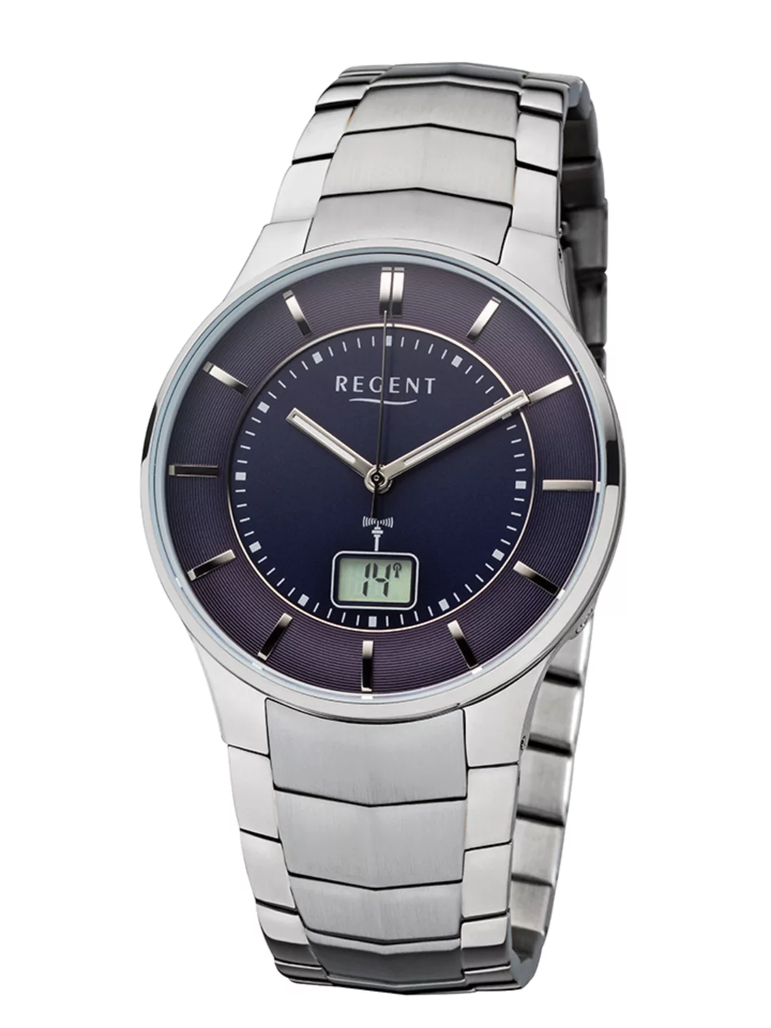 Regent Armbanduhr mit Metallarmband FR-214 Herrenfunkuhr günstig online kaufen