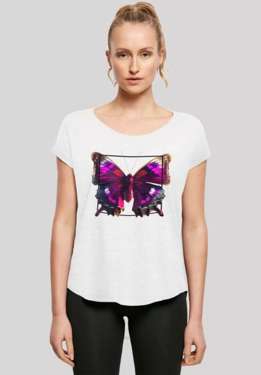 F4NT4STIC T-Shirt "Pink Schmetterling LONG TEE", Print günstig online kaufen