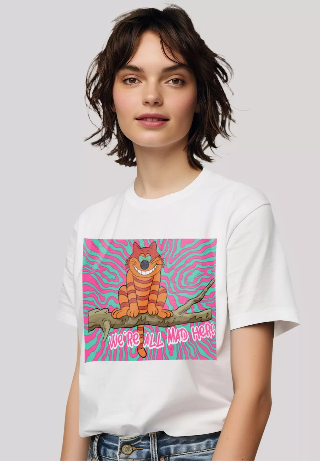 F4NT4STIC T-Shirt "Alice im Wunderland Crazy Cat", Premium Qualität, Zeiche günstig online kaufen