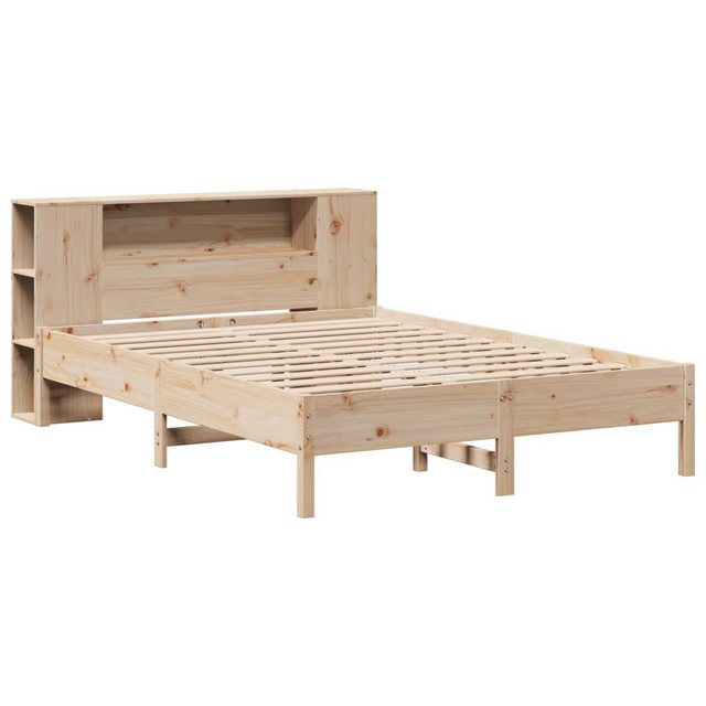 vidaXL Bett Massivholzbett mit Regal ohne Matratze 135x190 cm Kiefer günstig online kaufen