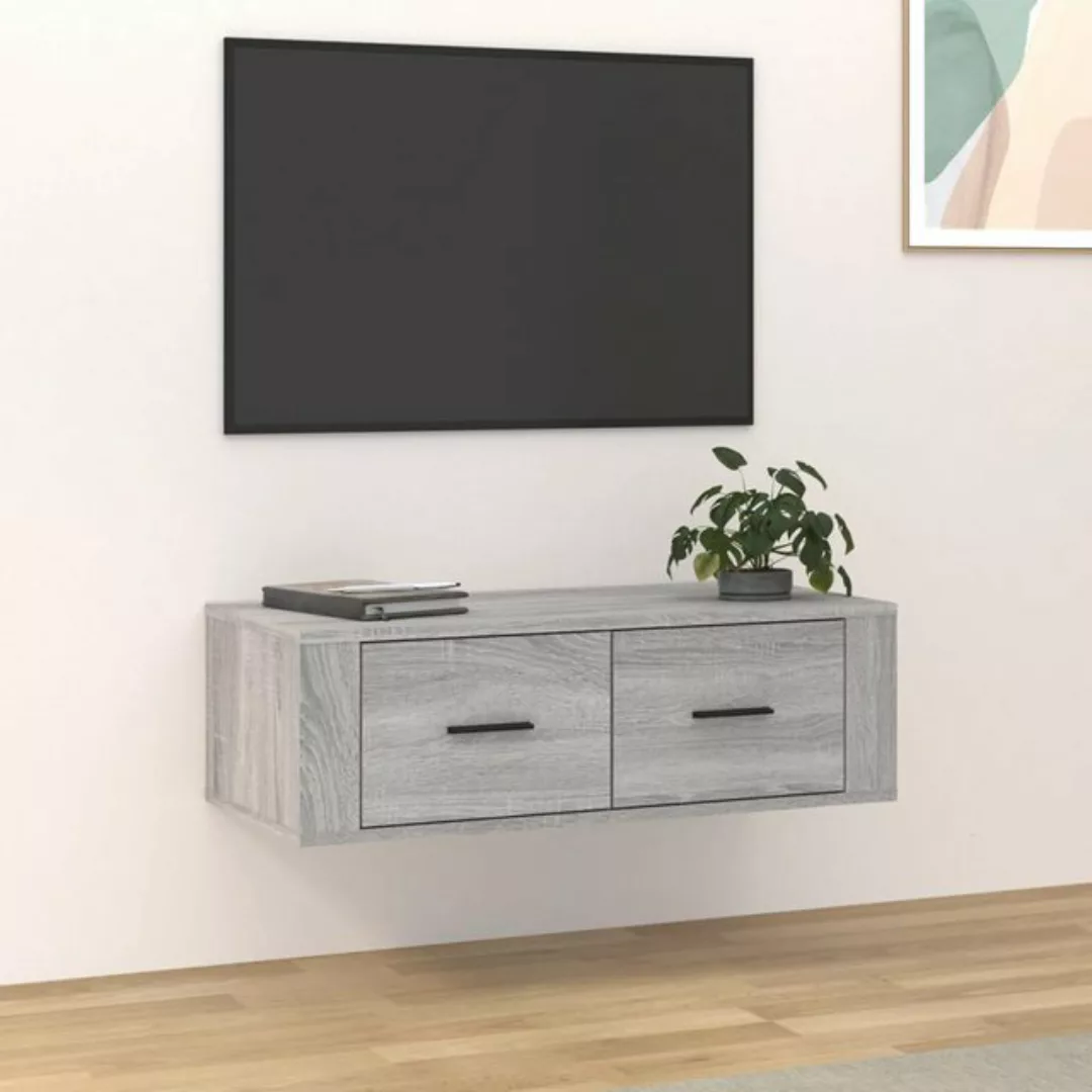 vidaXL TV-Schrank TV-Wandschrank Grau Sonoma 80x36x25 cm Spanplatte Lowboar günstig online kaufen