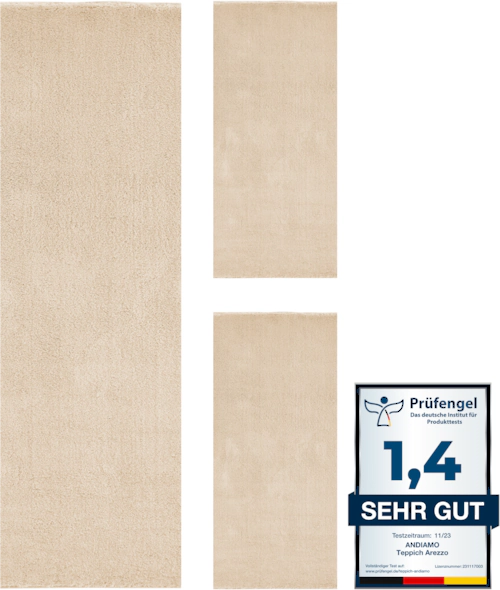 Andiamo Bettumrandung »Arezzo«, (1 tlg.), Uni Farben, weicher Flor, waschba günstig online kaufen