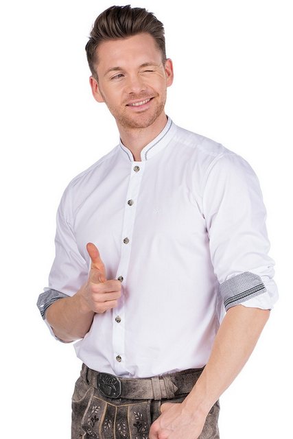 Spieth & Wensky Trachtenhemd Trachtenhemd - DANTON - weiß/grau günstig online kaufen