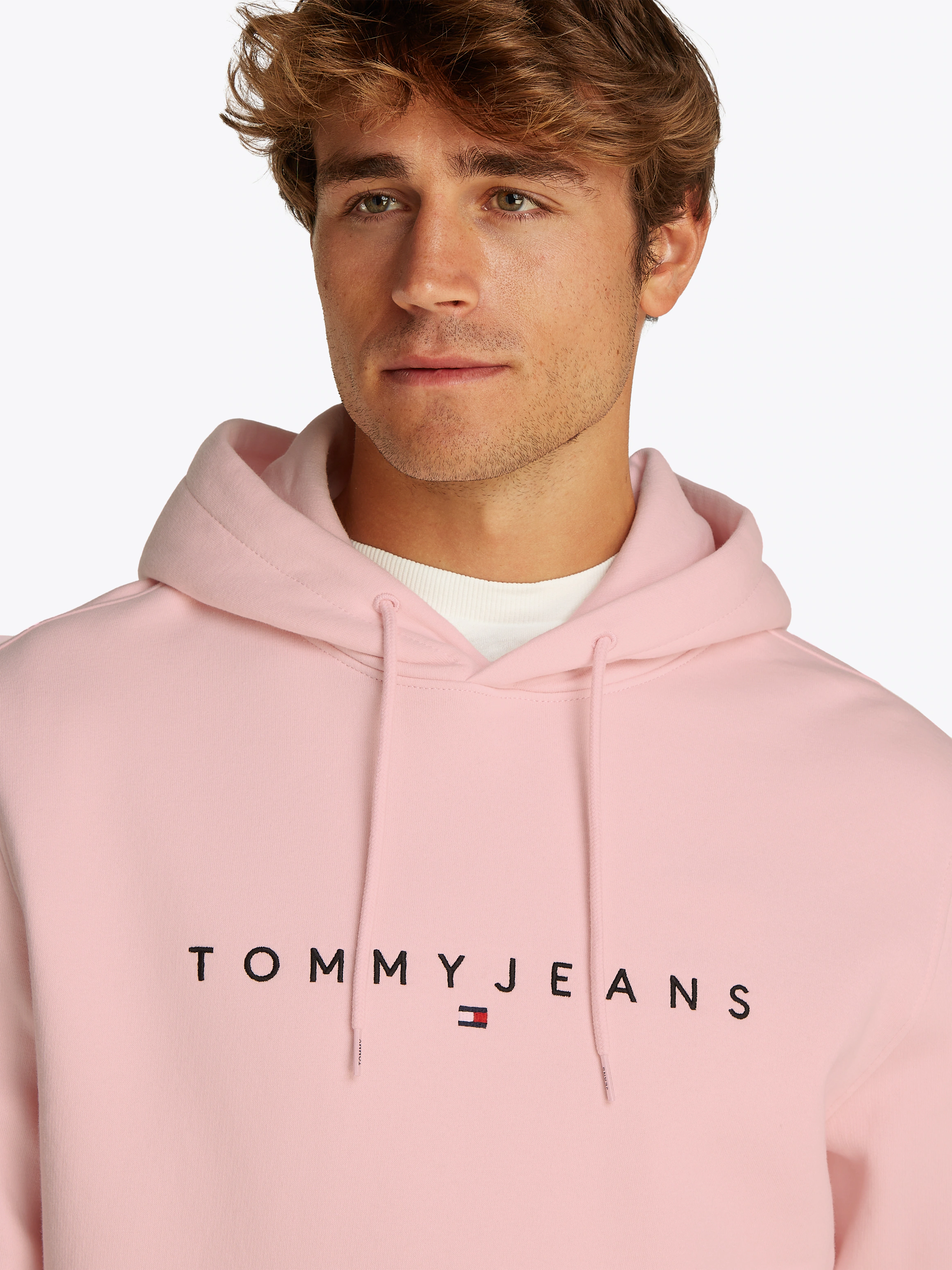 Tommy Jeans Hoodie "TJM REG LINEAR LOGO HOODIE EXT", mit Logo-Stickerei günstig online kaufen