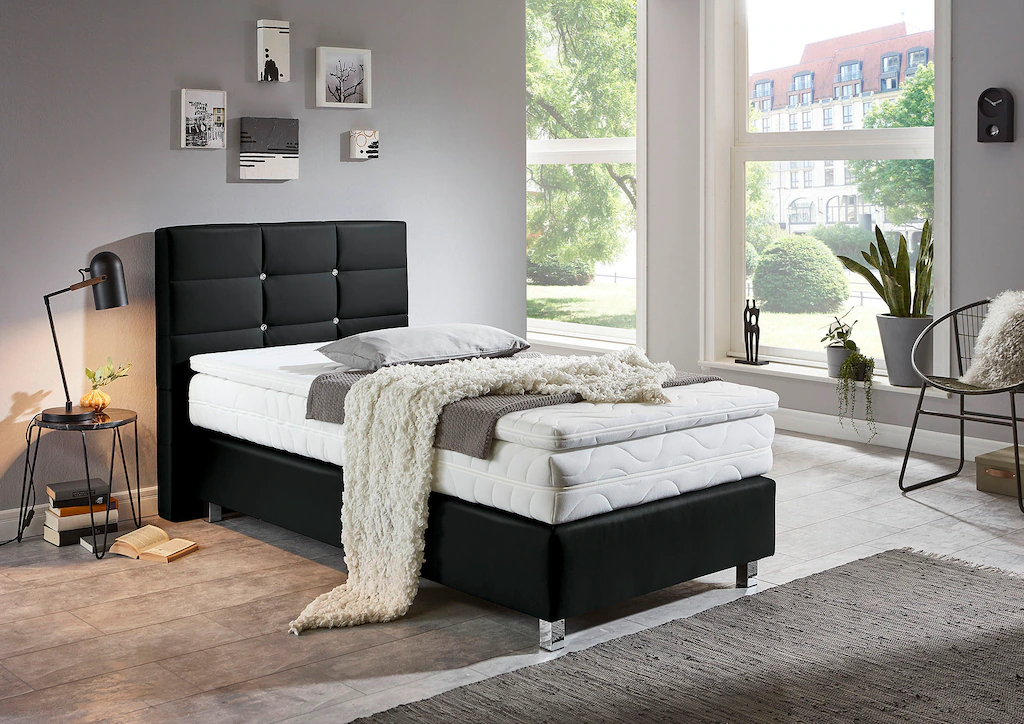 Westfalia Schlafkomfort Boxspringbett, mit Kaltschaum- oder Federkernmatrat günstig online kaufen