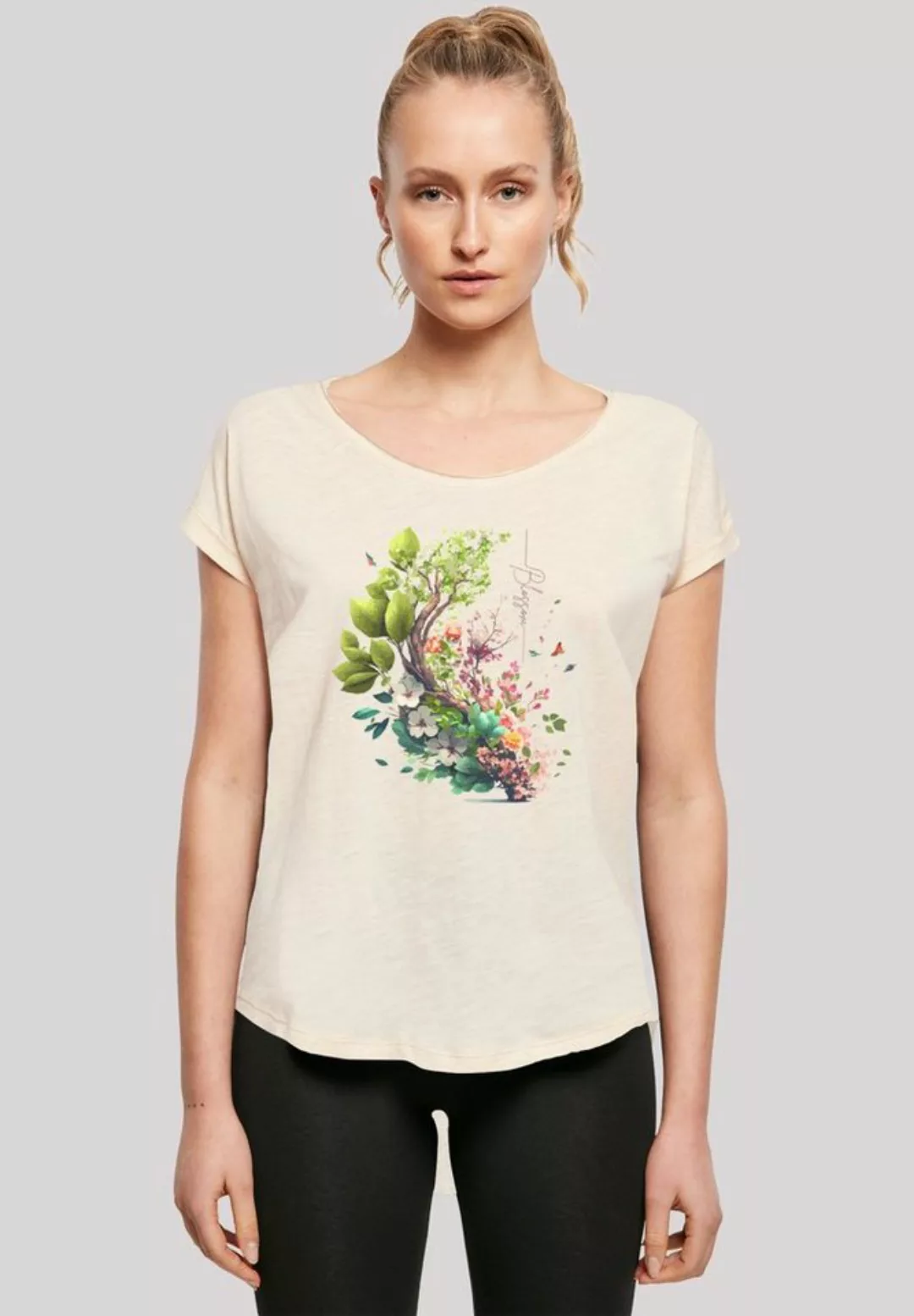 F4NT4STIC T-Shirt Baum mit Blumen Print günstig online kaufen