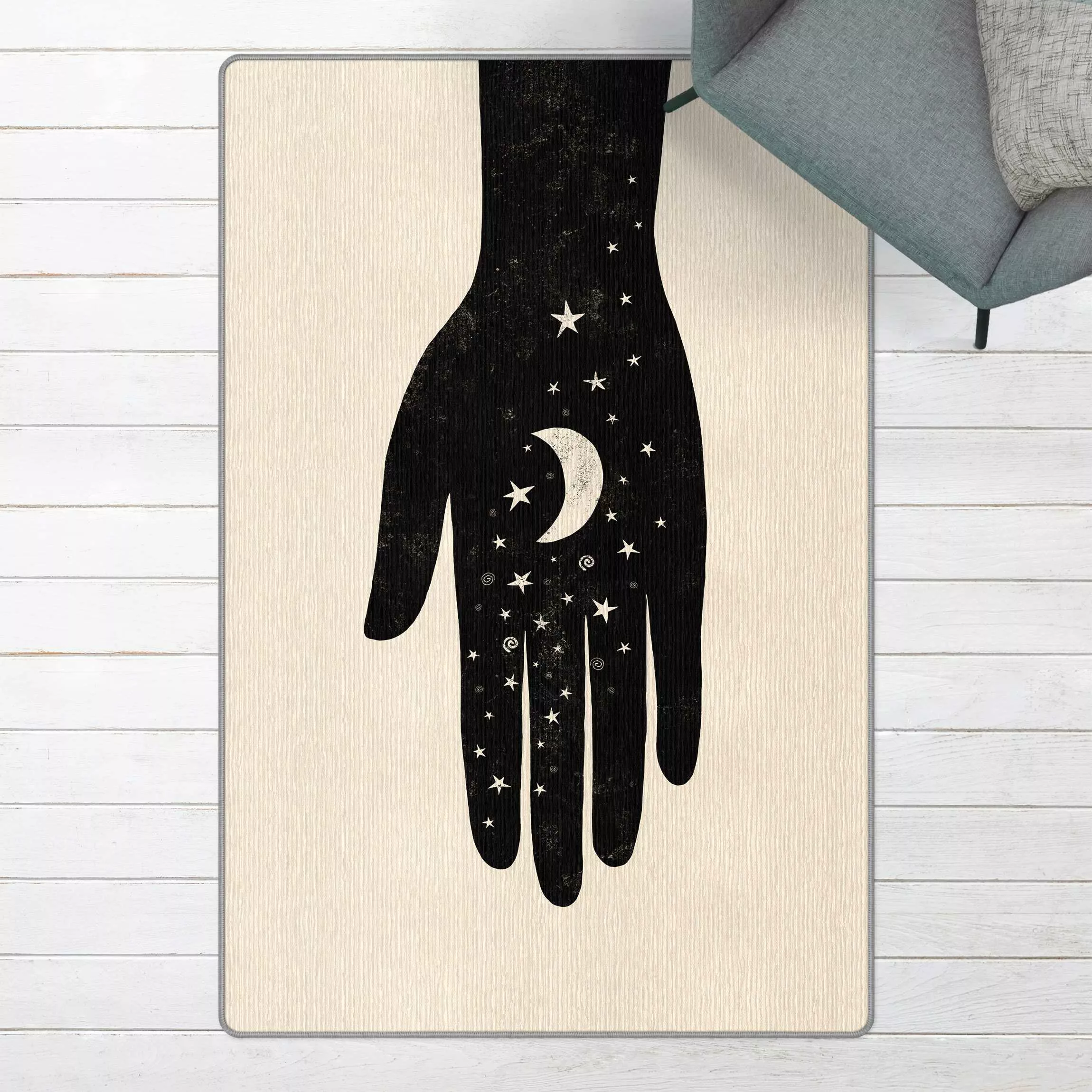 Teppich Hand mit Mond günstig online kaufen