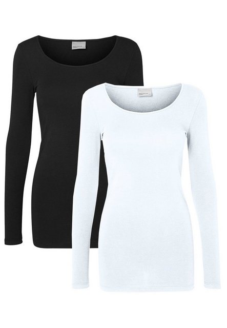 Vero Moda T-Shirt Dünnes Langarm Shirt 2-er Stück Set VMMAXI (2-tlg) VMMAXI günstig online kaufen