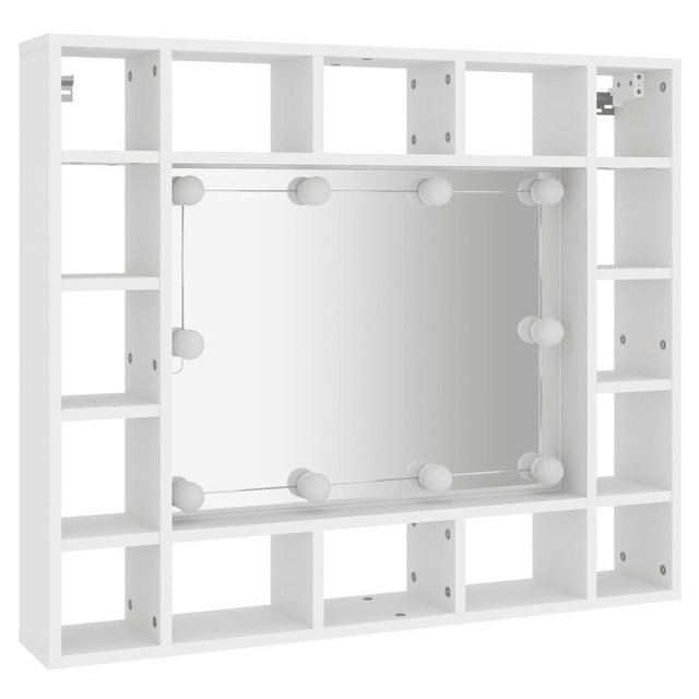 vidaXL Badezimmerspiegelschrank Spiegelschrank mit LED Weiß 91x15x76,5 cm ( günstig online kaufen