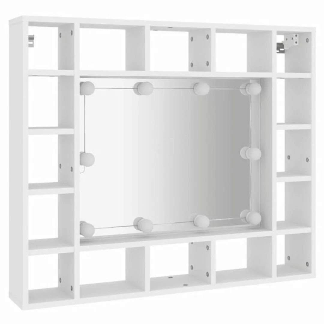 vidaXL Badezimmerspiegelschrank Spiegelschrank mit LED Weiß 91x15x76,5 cm ( günstig online kaufen