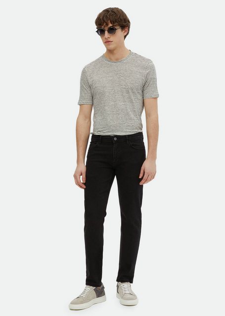 RAMSEY Regular-fit-Jeans Schwarze Slim Fit Denim Baumwollmischung Hose günstig online kaufen