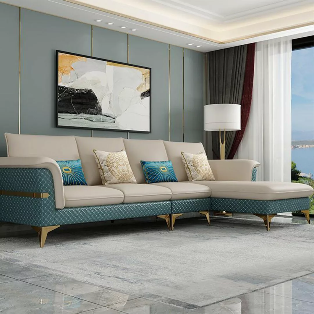JVmoebel Ecksofa, Design Ecksofa L-form Modern Sofas Ledersofa Couch Wohnla günstig online kaufen