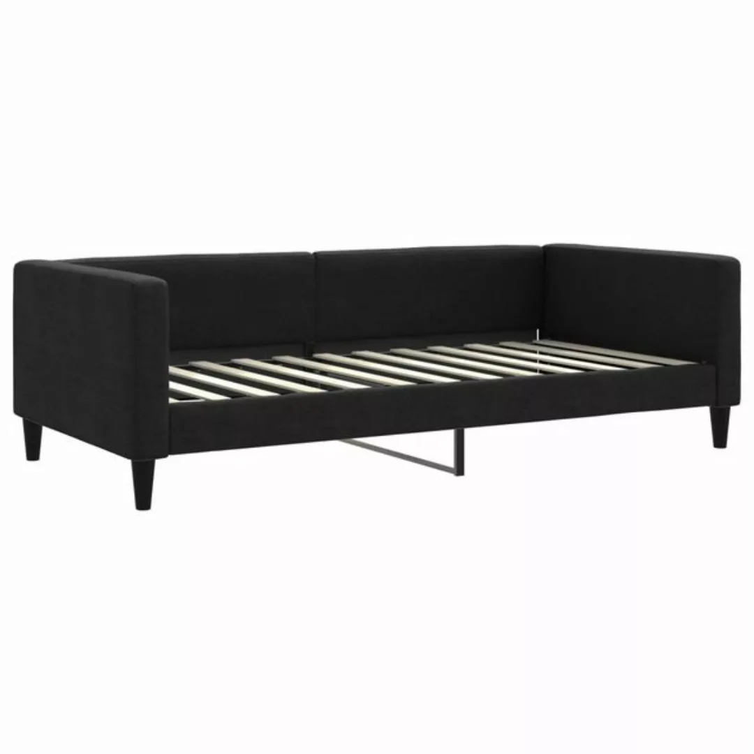 vidaXL Bettgestell Tagesbett Schwarz 100x200 cm Stoff Gästebett Gästecouch günstig online kaufen