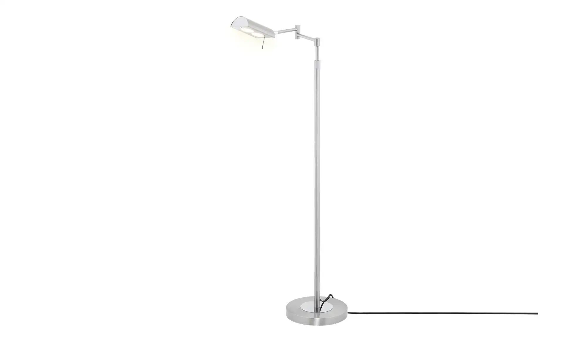 KHG LED-Leseleuchte  1-flammig  Nickel-matt   ¦ silber ¦ Maße (cm): H: 125 günstig online kaufen