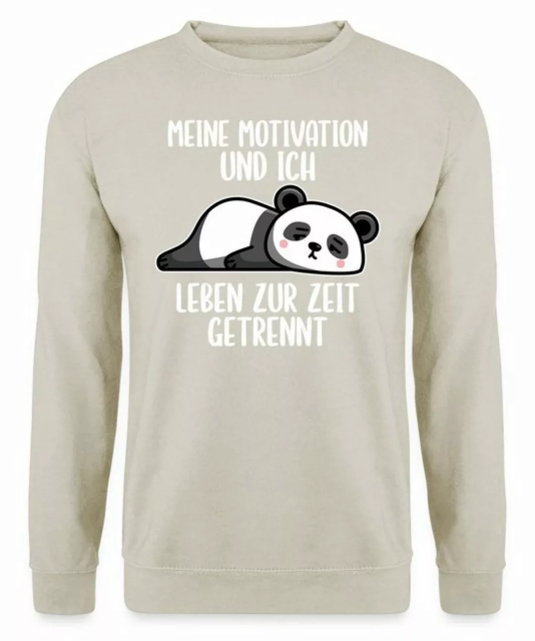 Quattro Formatee Sweatshirt Panda Motivation getrennt - Lustiger Spruch Sta günstig online kaufen