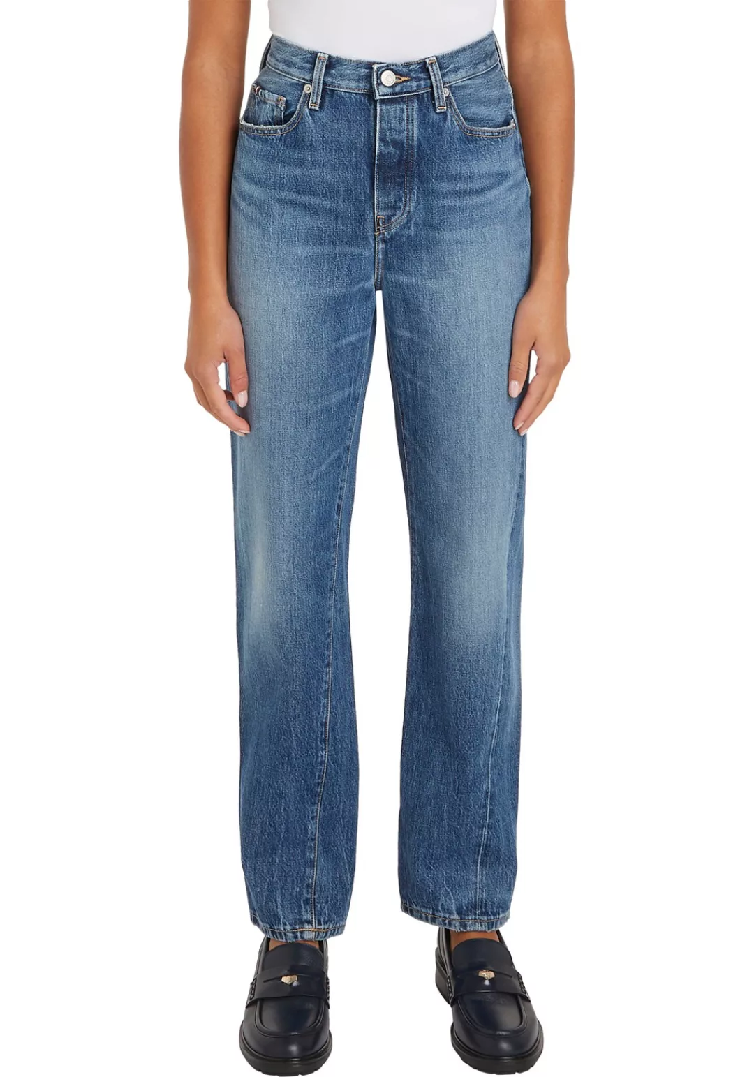 Tommy Hilfiger Straight-Jeans "CLASSIC STRAIGHT HW A TWIST BETH", mit Tommy günstig online kaufen