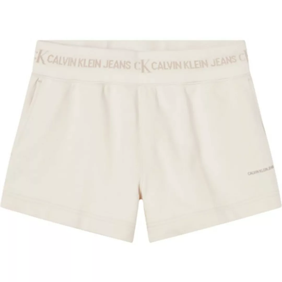 Calvin Klein Jeans Logo Trim Knit Shorts Hosen L White Sand günstig online kaufen