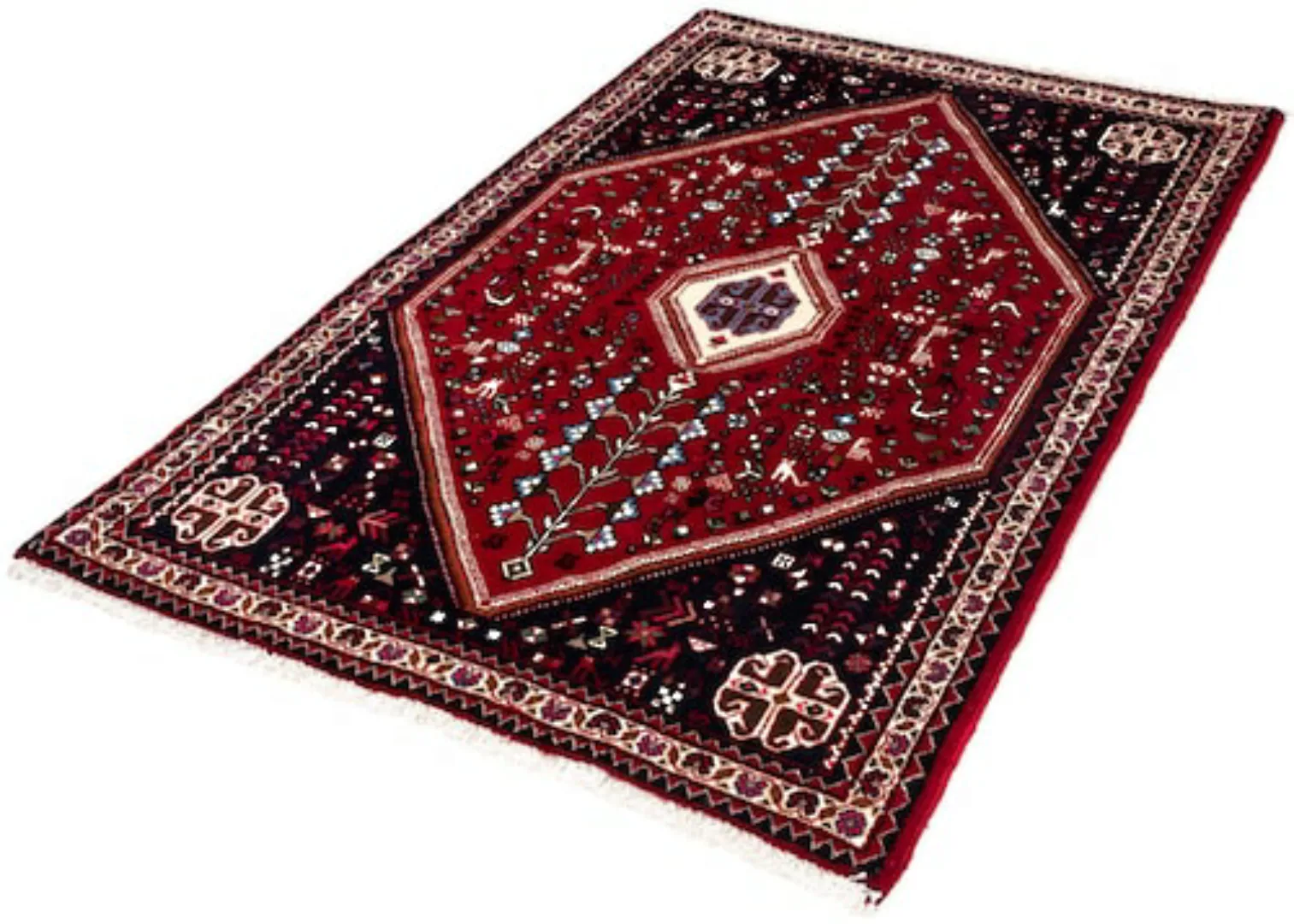 morgenland Wollteppich »Abadeh Medaillon Rosso scuro 154 x 107 cm«, rechtec günstig online kaufen