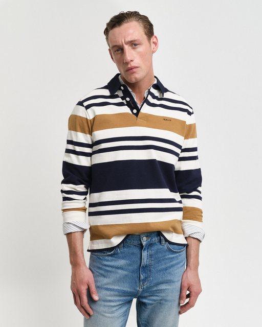 Gant Langarm-Poloshirt MULTISTRIPE HEAVY RUGGER mit bunten Streifen, unisex günstig online kaufen