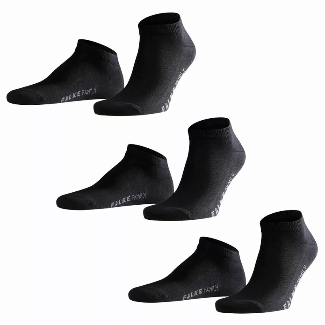 FALKE 3er Pack Herren Socken - Family Sneaker, Anti-Slip-System, Uni (3x 1 günstig online kaufen