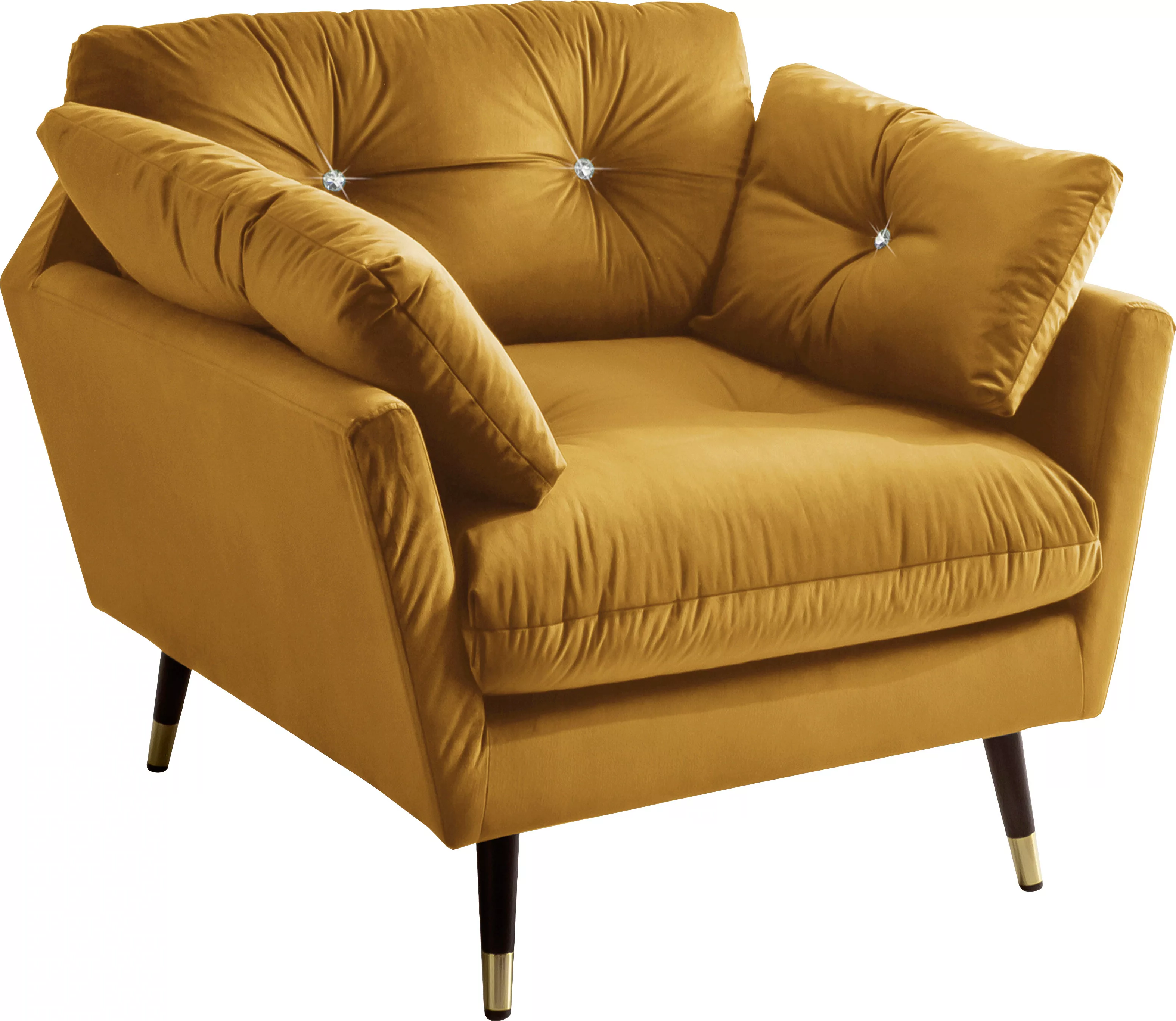 Trends by HG Loungesessel "Amira", mit Strasssteinen und goldfarben Applika günstig online kaufen