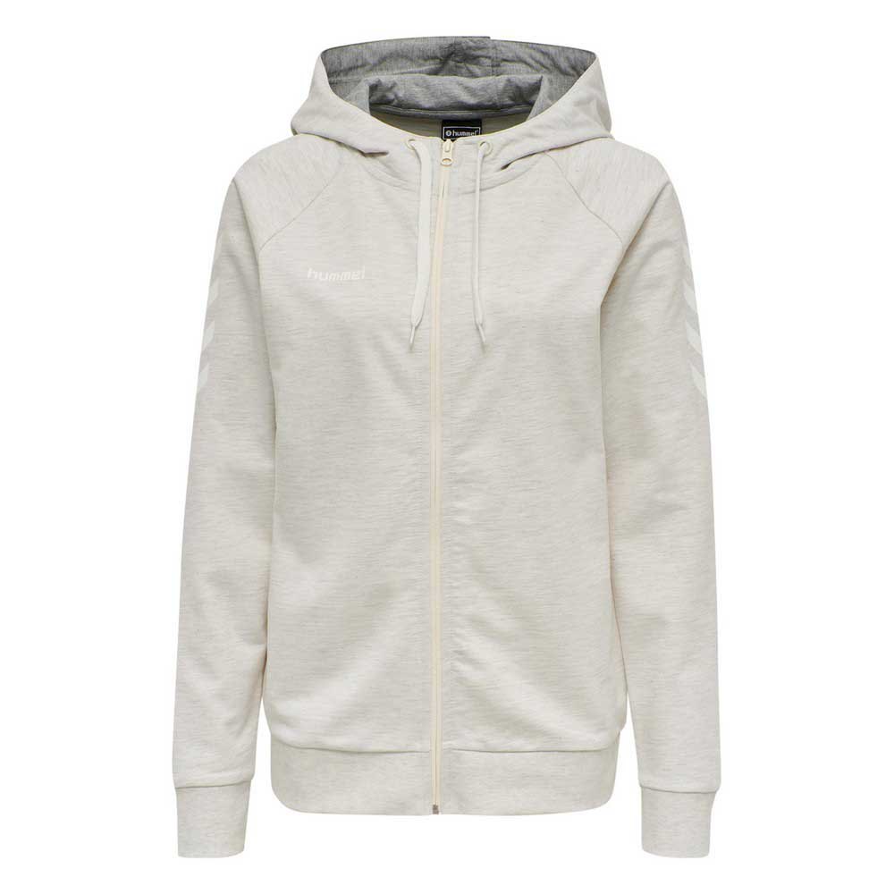 Hummel Go Cotton Sweatshirt Mit Reißverschluss XS Egret Melange günstig online kaufen