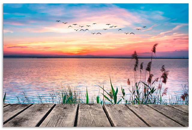 Artland Wandbild »Der See in den Farben der Wolken«, Gewässer, (1 St.), als günstig online kaufen