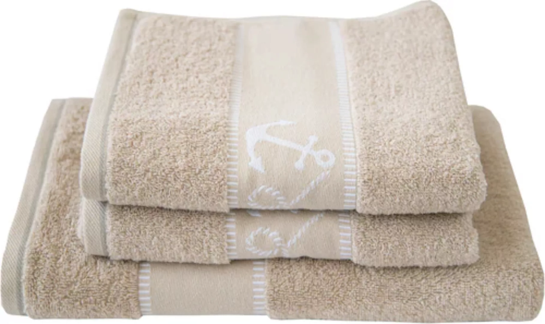 Dyckhoff Handtuch Set »Maritim, Voyage«, Set, 3 tlg., Frottier, 2 Handtüche günstig online kaufen