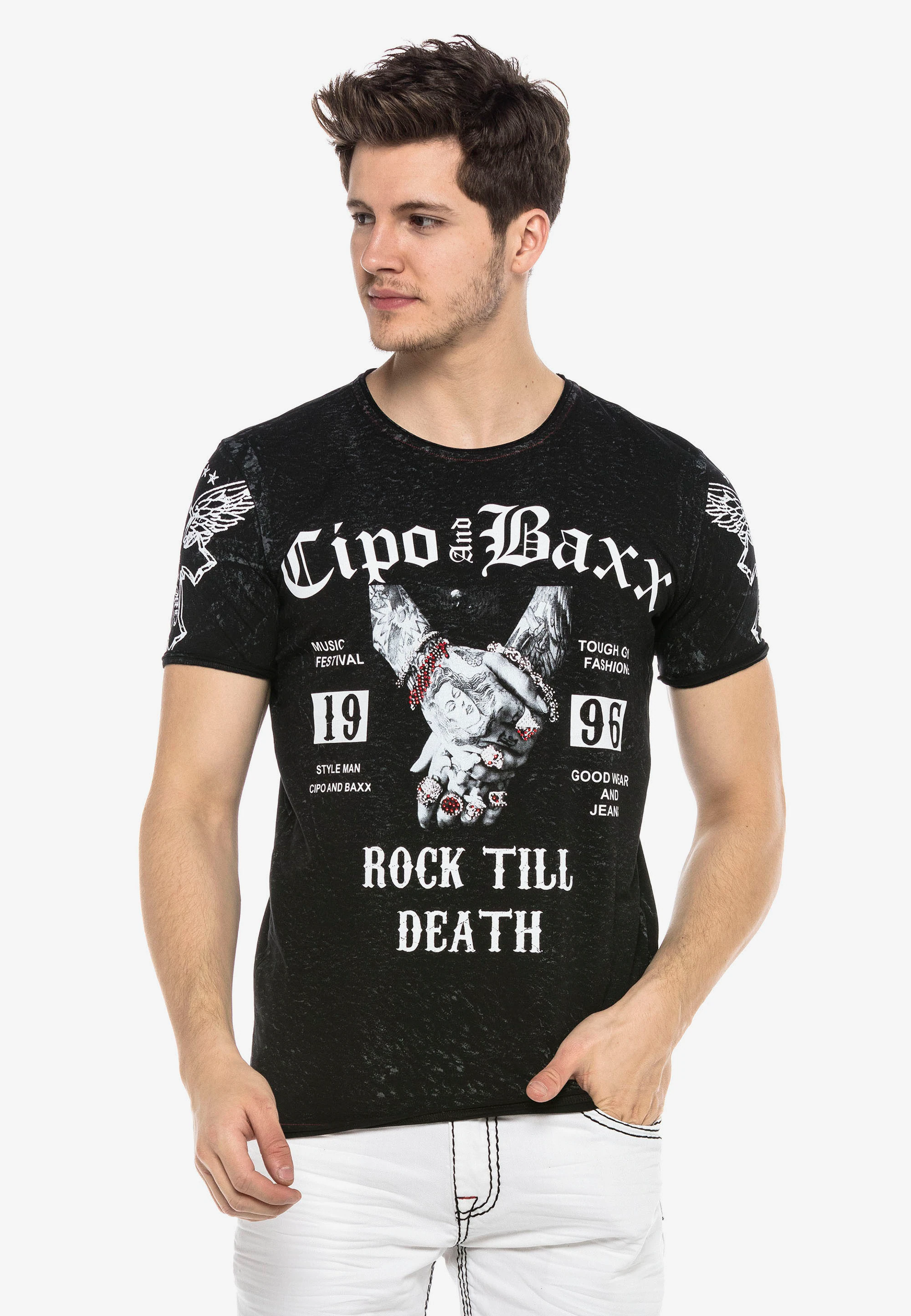 Cipo & Baxx T-Shirt, mit grafischem Print günstig online kaufen