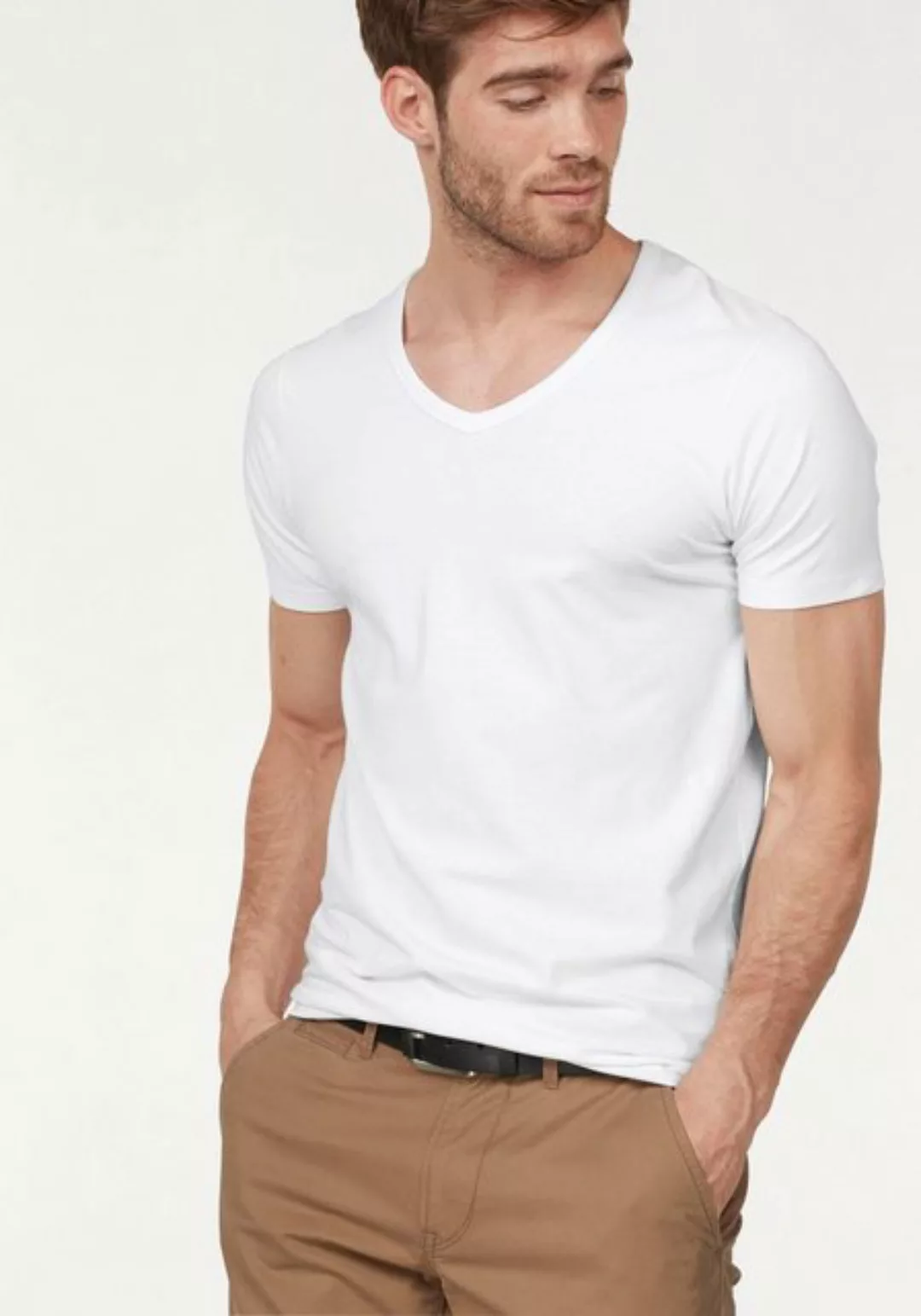 Jack & Jones Herren V-Neck T-Shirt Basic günstig online kaufen