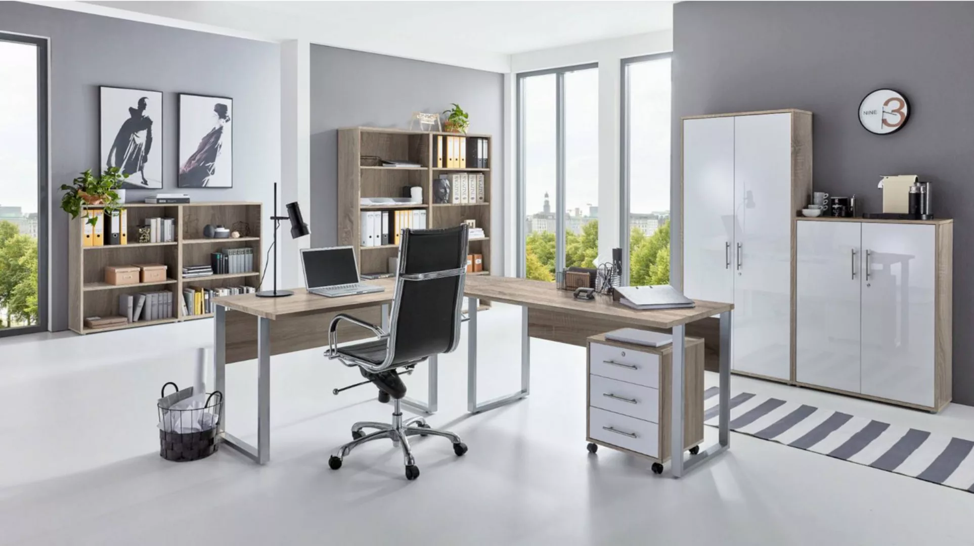 moebel-dich-auf Aktenschrank OFFICE EDITION Set 6 (abschließbar, Schreibtis günstig online kaufen