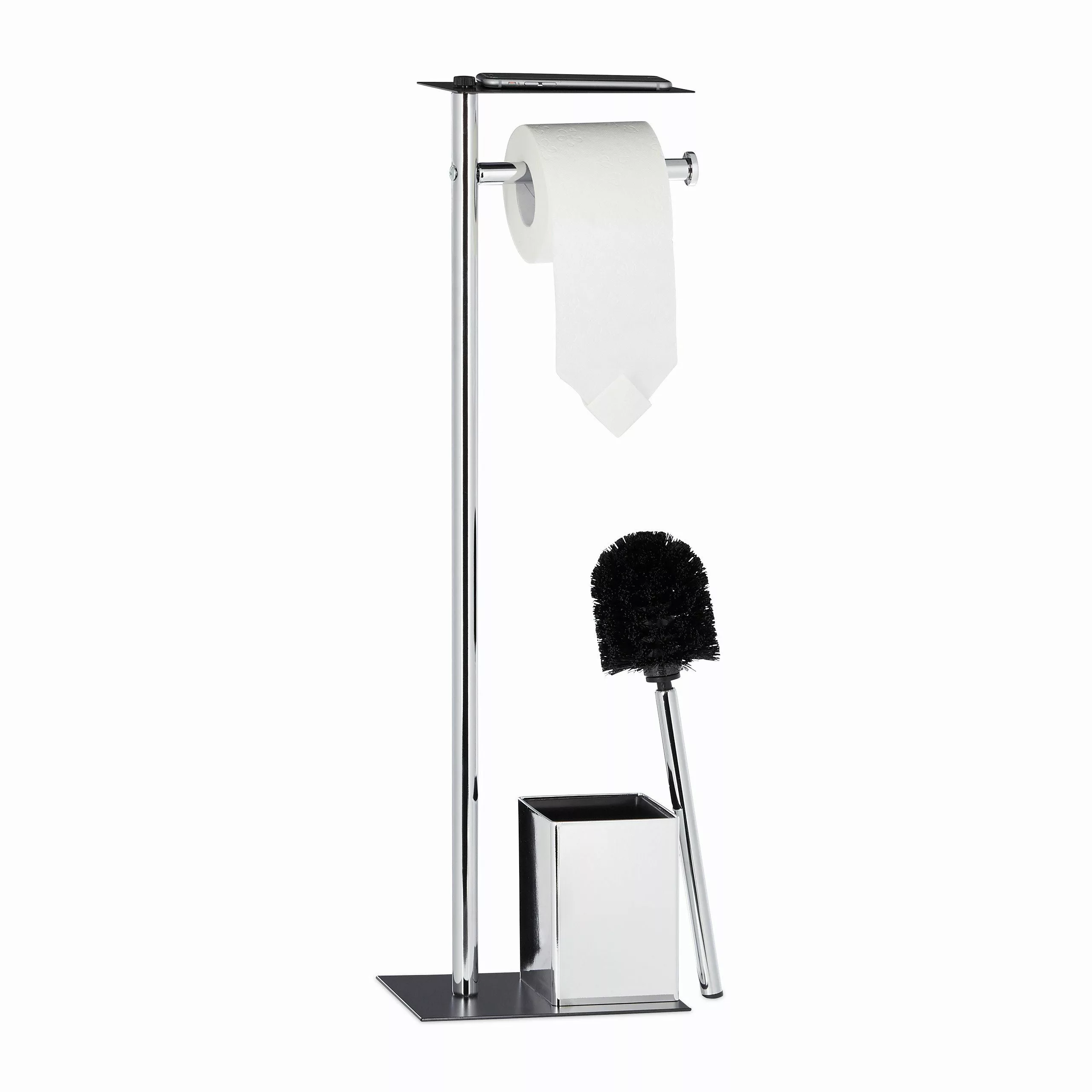 relaxdays Badezimmer-Set WC Garnitur mit Ablage günstig online kaufen
