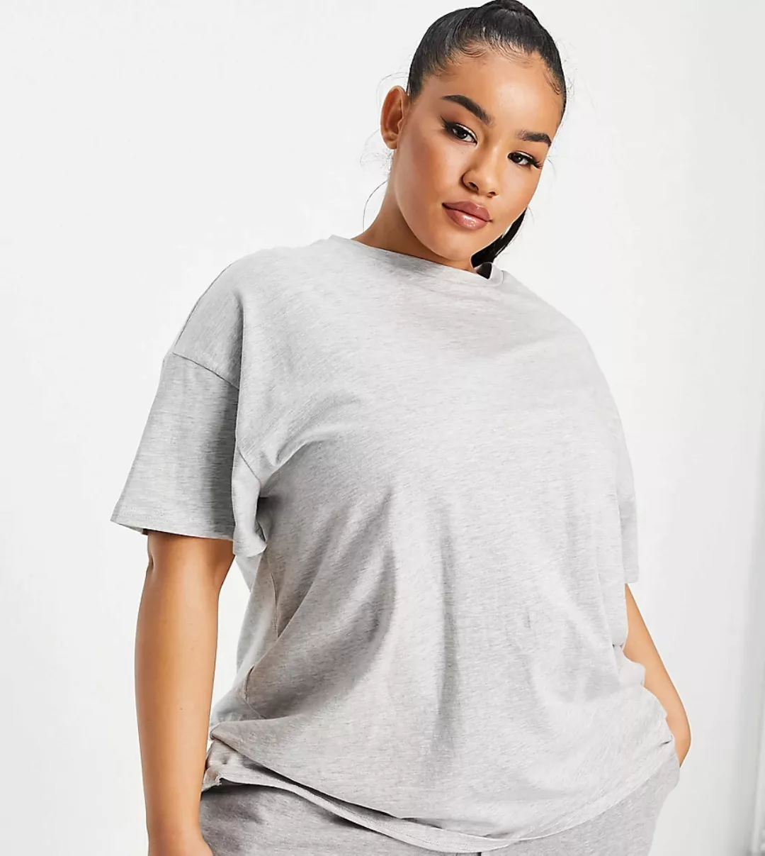 Simply Be – Kastiges T-Shirt in Grau günstig online kaufen