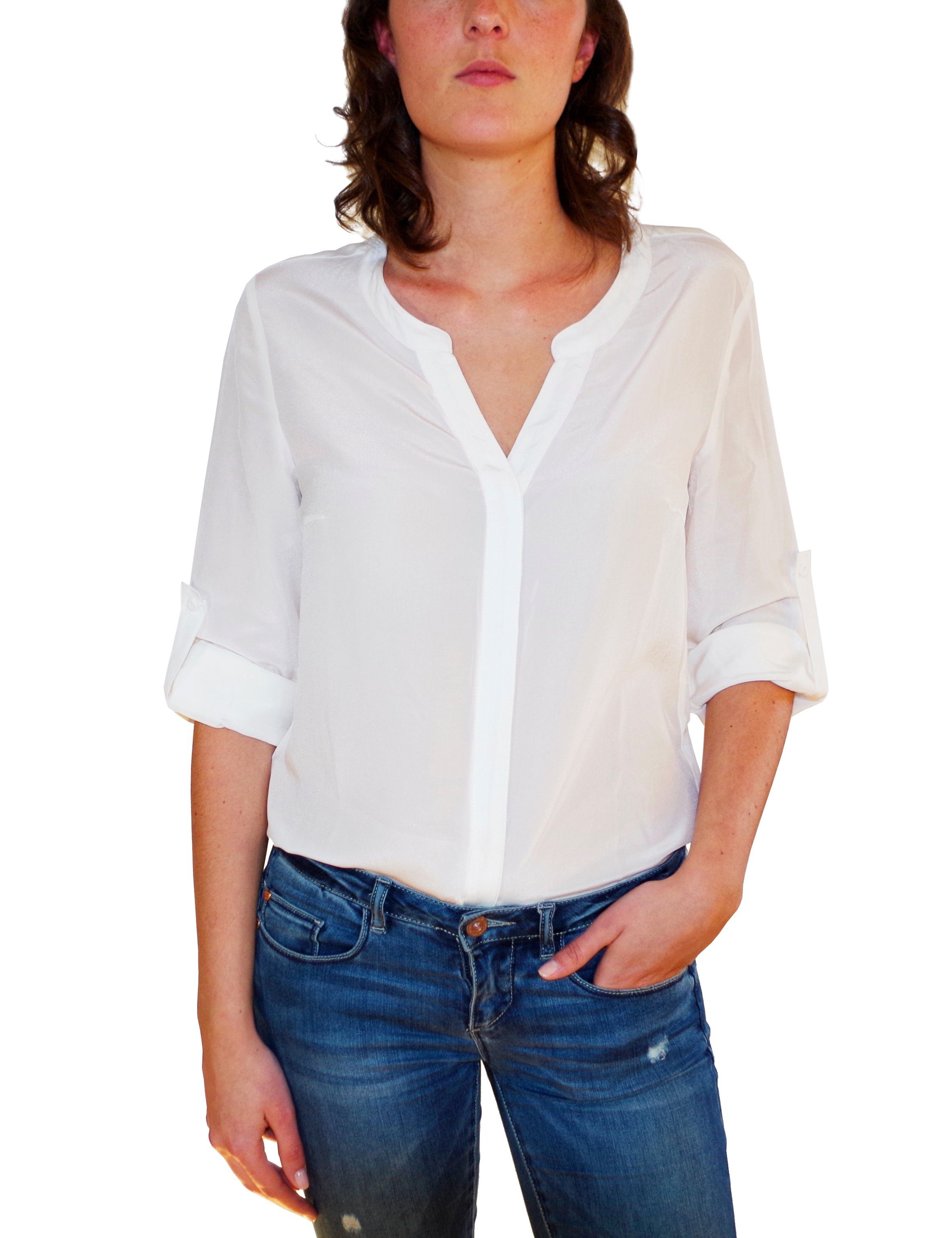 Posh Gear Seidenbluse Damen Bluse Camicetta günstig online kaufen