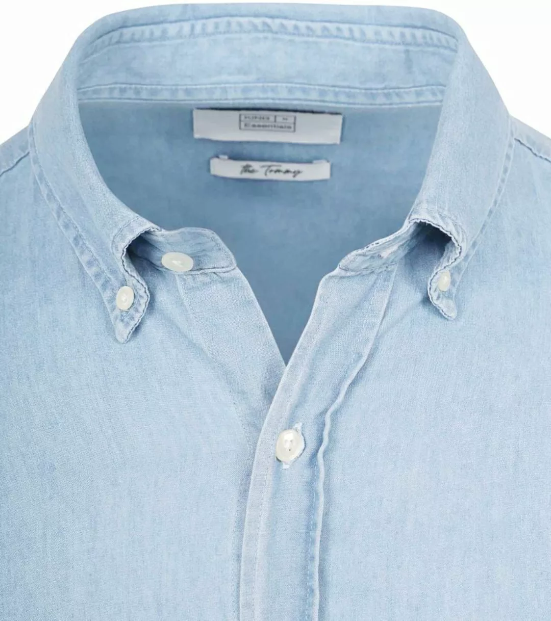 King Essentials The Tommy Denim Hemd Chambray Hellblau - Größe M günstig online kaufen