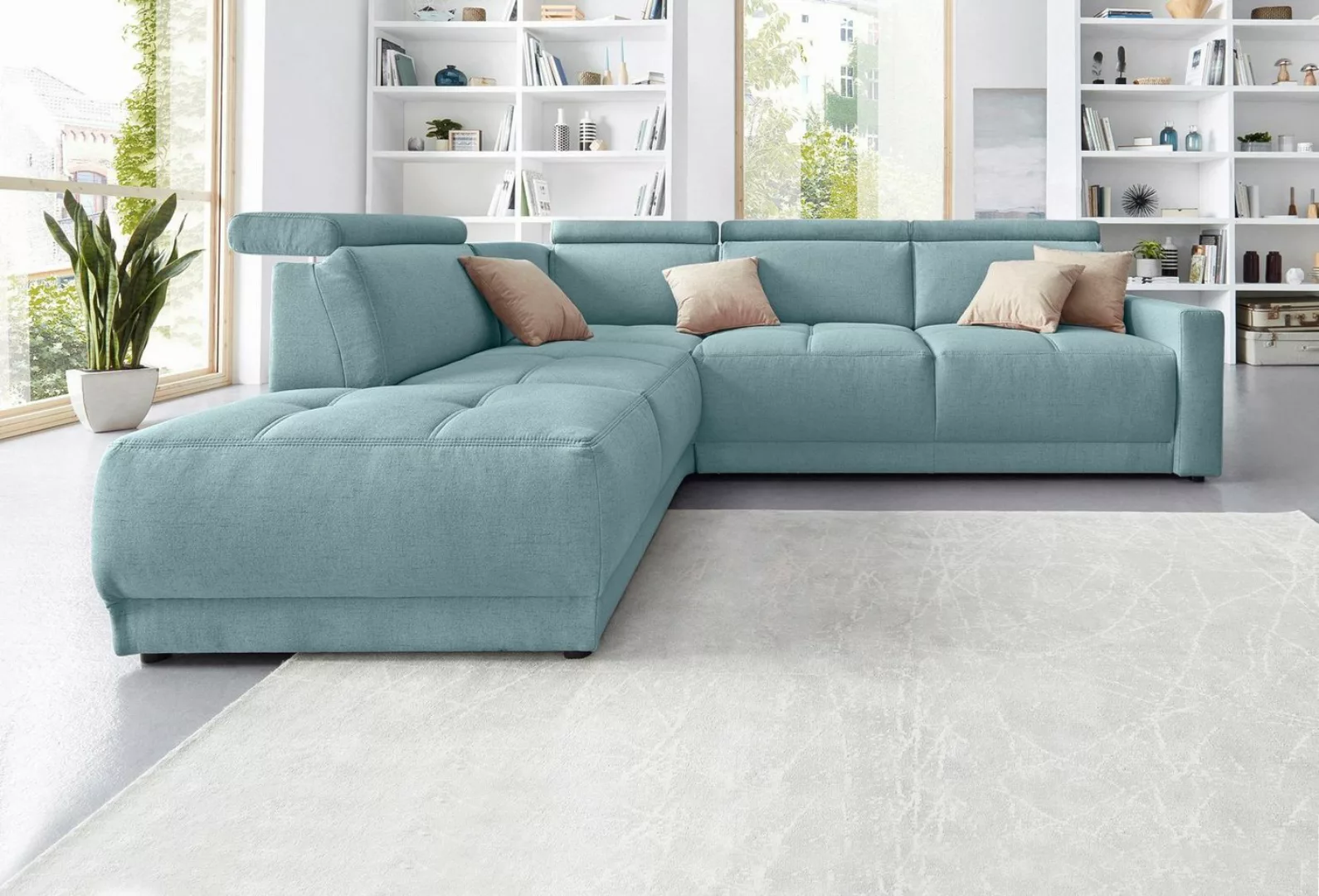 DOMO collection Ecksofa "Ava L-Form", mit Ottomane, Federkern wahlweise mit günstig online kaufen