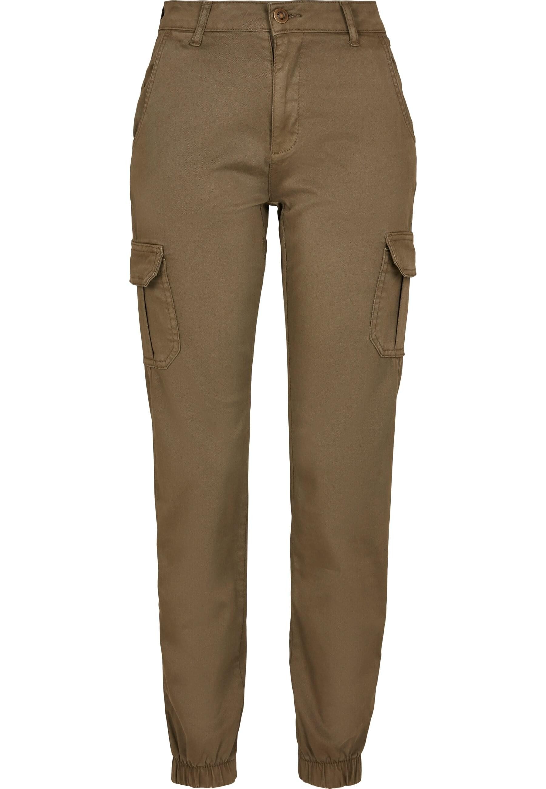 URBAN CLASSICS Cargohose "Urban Classics Damen Ladies High Waist Camo Cargo günstig online kaufen