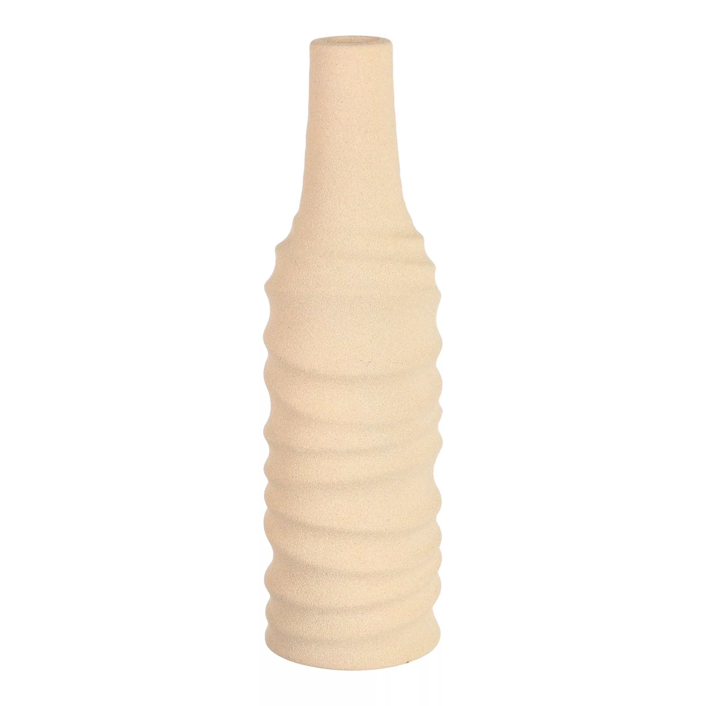 Vase STRUCTURE ca.7x24cm, beige günstig online kaufen