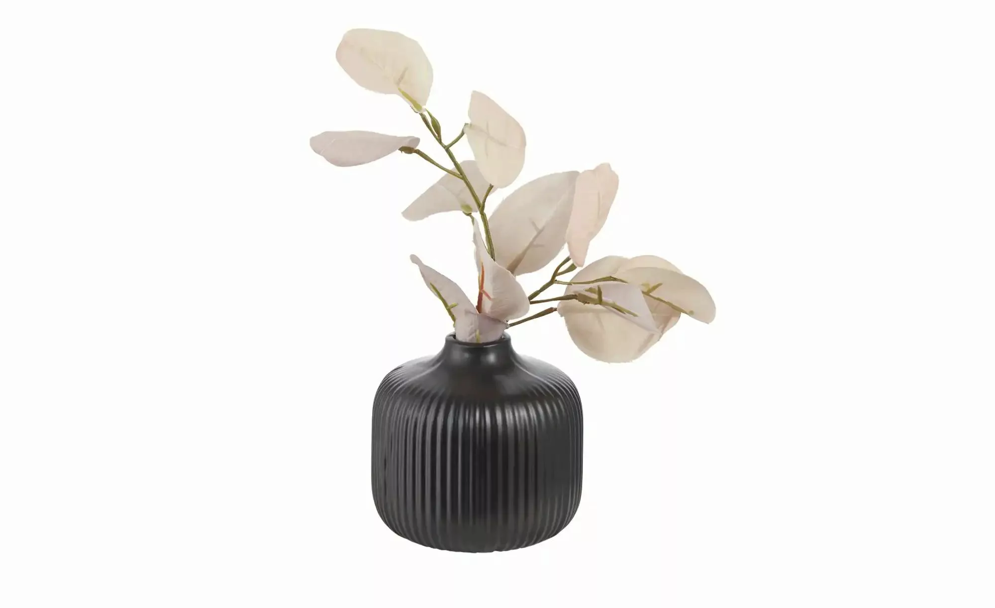 HOME STORY Vase   ¦ schwarz ¦ Dolomite ¦ Maße (cm): H: 10  Ø: 10.5 Accessoi günstig online kaufen