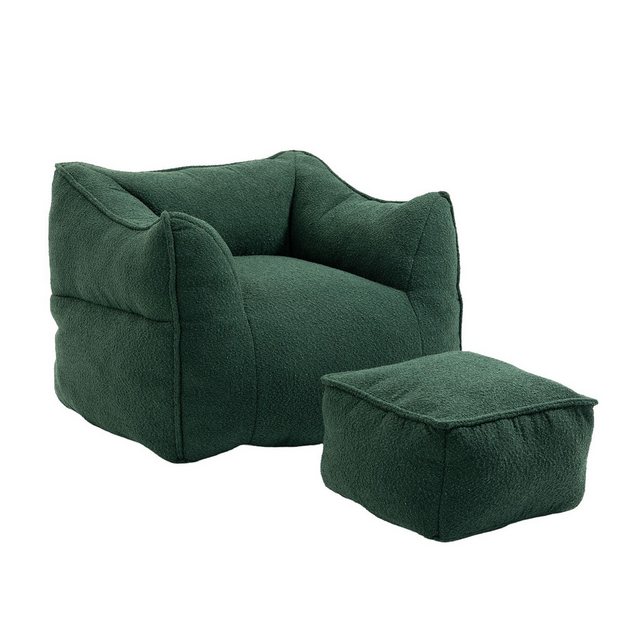 AUKWIK Loungesofa Bouclé Sitzsack Memory Schaumstoff Sessel mit Armlehnen & günstig online kaufen