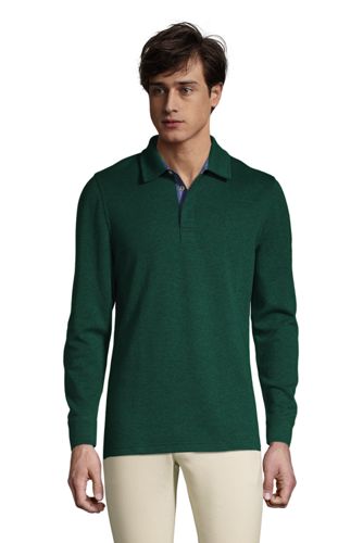 Langarm-Poloshirt aus Ponté-Jersey, Classic Fit, Herren, Größe: S Normal, G günstig online kaufen