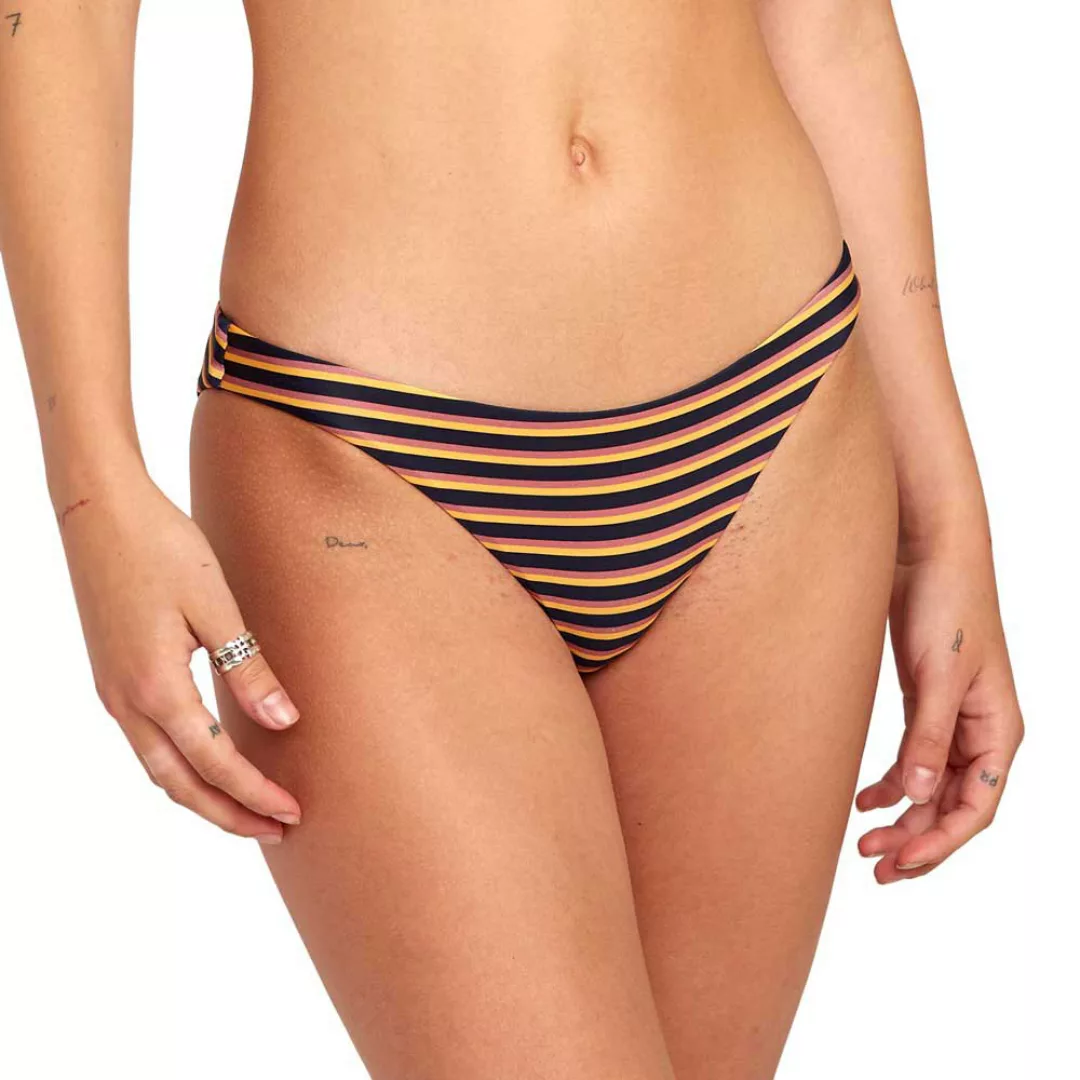 Rvca Bondi Stripe Medium Bikinihose L Midnight günstig online kaufen