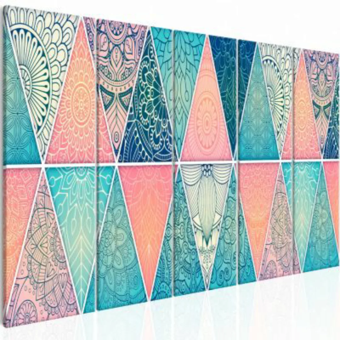 artgeist Wandbild Oriental Triangles (5 Parts) Narrow mehrfarbig Gr. 200 x günstig online kaufen